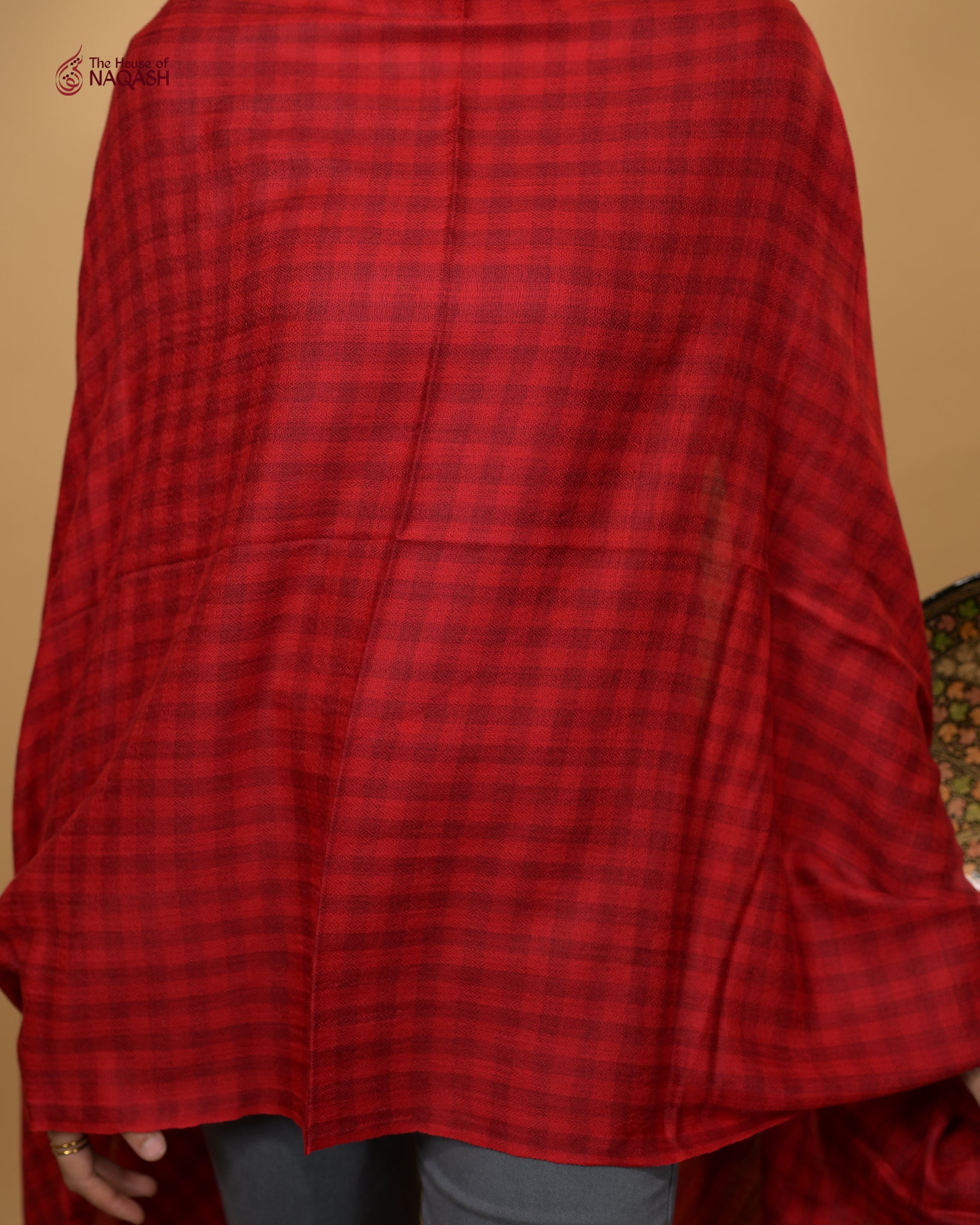 Burgundy Stripe Drape