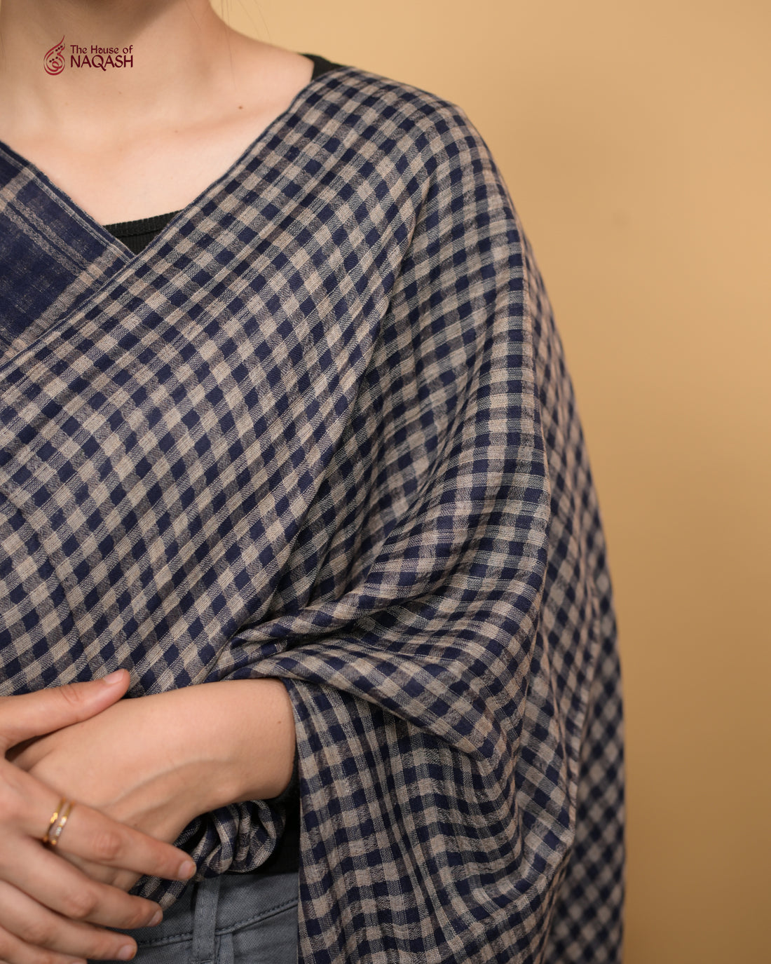 Rich Blue & Inky Noir Stole