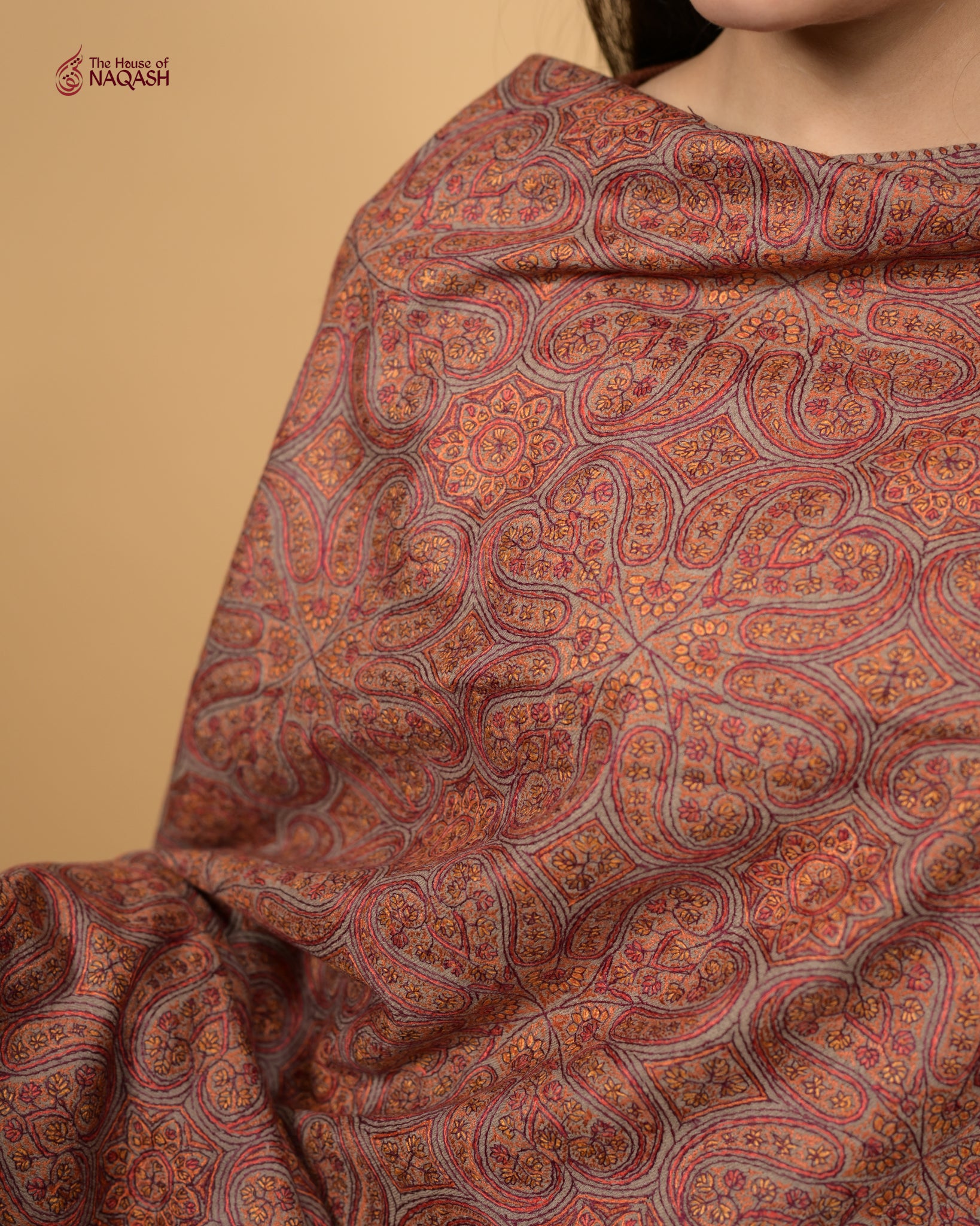 Ethereal Horizon Jamawar Woolen Shawl