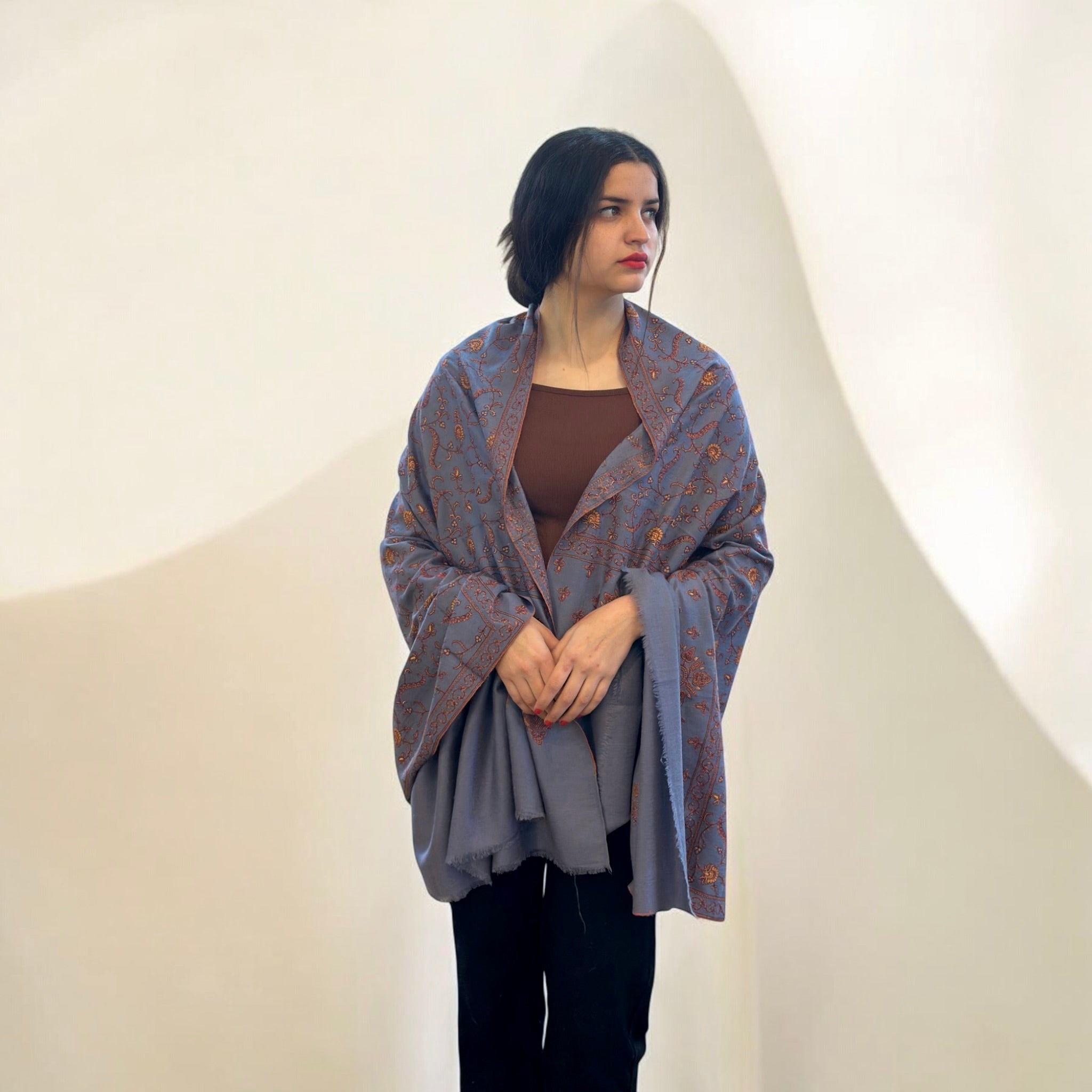 Almond Essence Handmade Pashmina Shawl