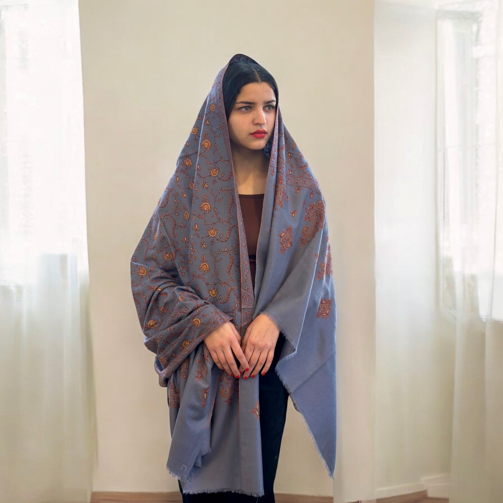 Almond Essence Handmade Pashmina Shawl