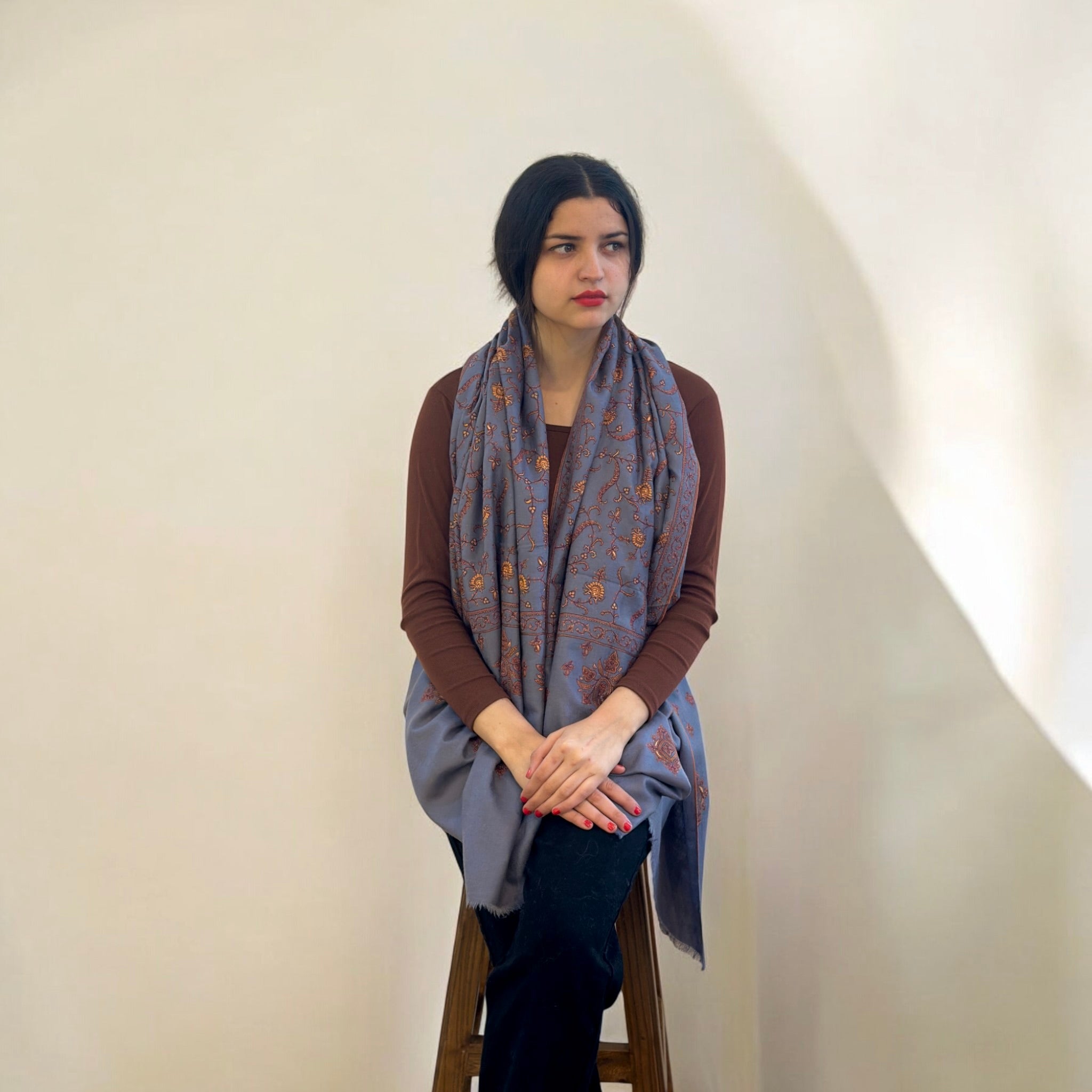 Almond Essence Handmade Pashmina Shawl