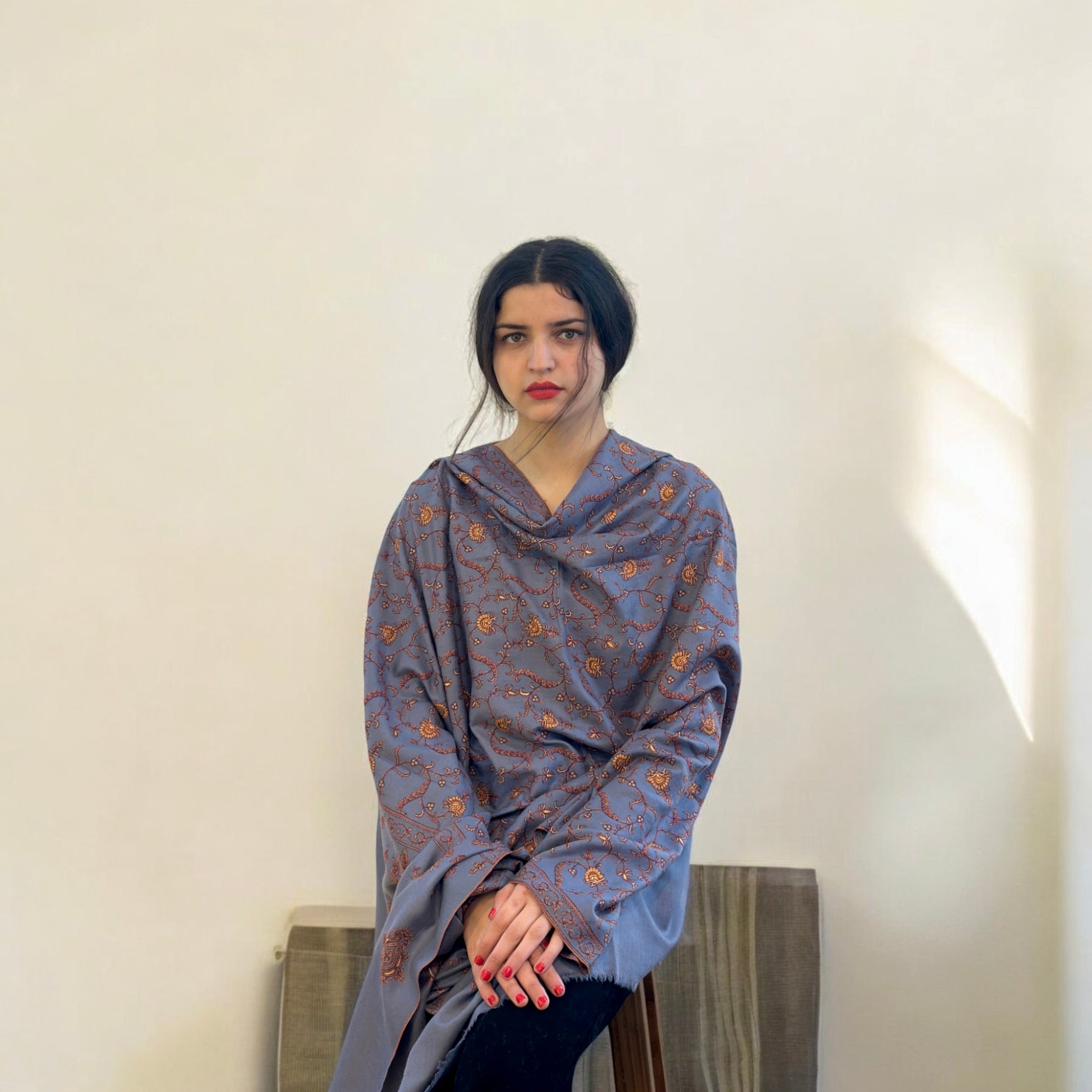Almond Essence Handmade Pashmina Shawl