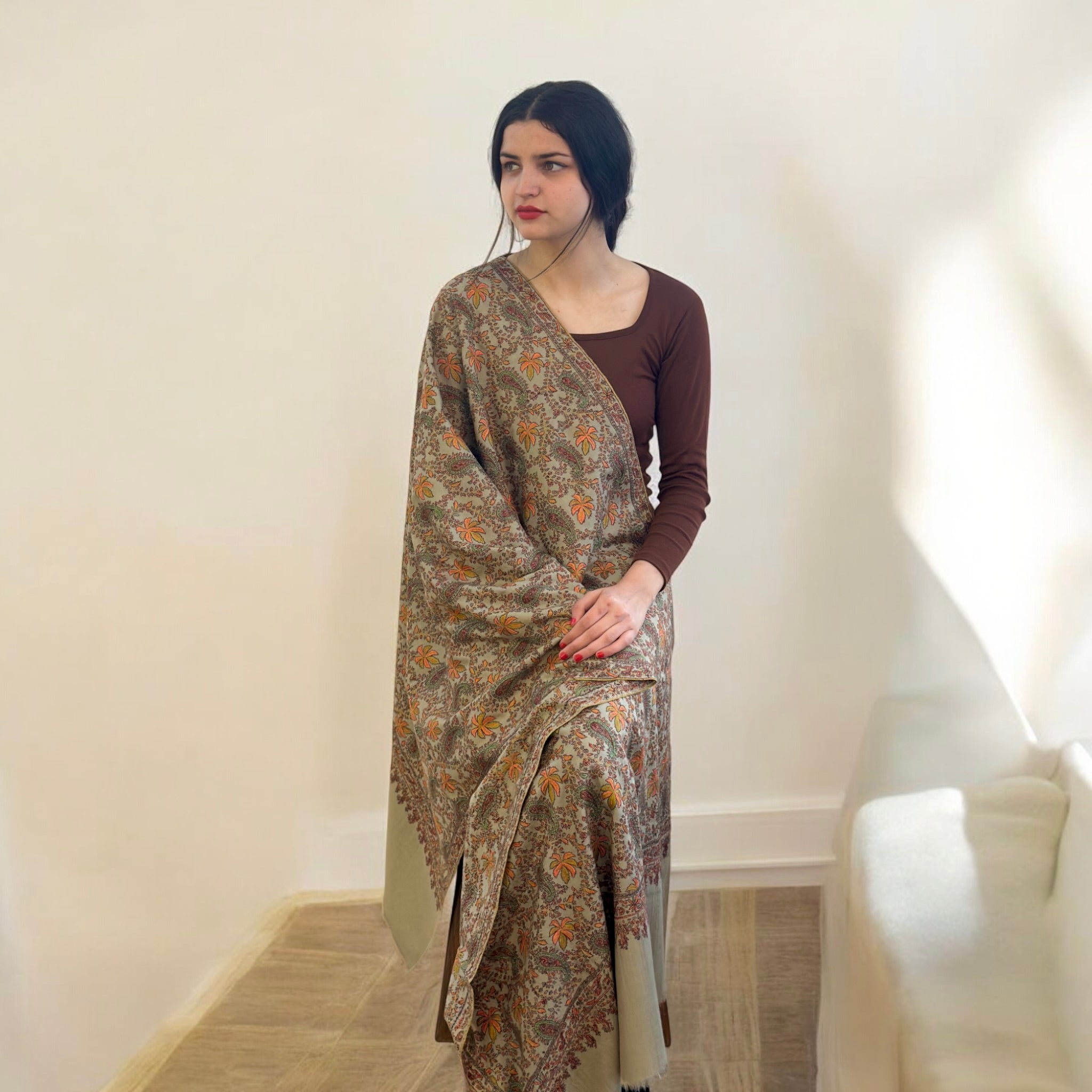 Natural Elegance Handmade Pashmina Shawl