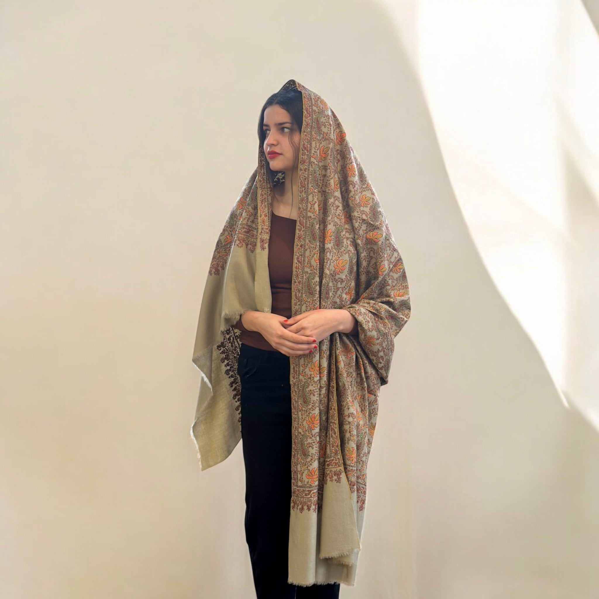 Natural Elegance Handmade Pashmina Shawl