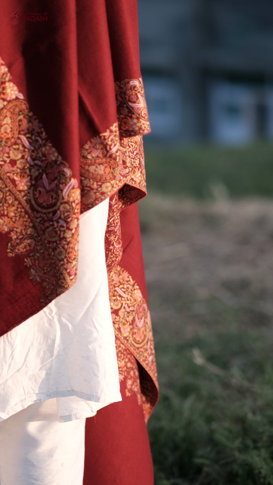 Berry Velvet Pashmina Shawl