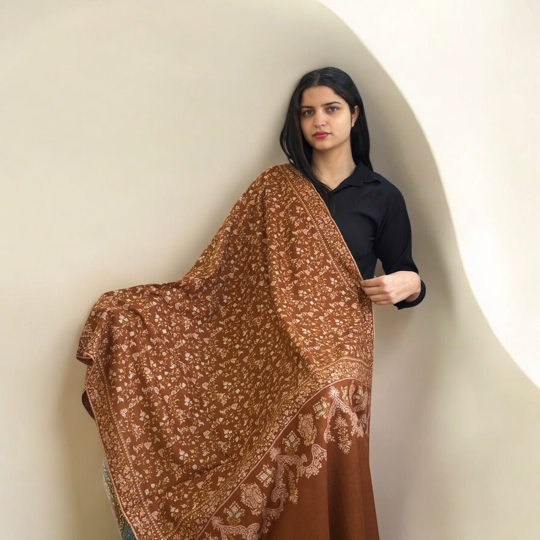 Russet Dusk GI Pashmina Shawl