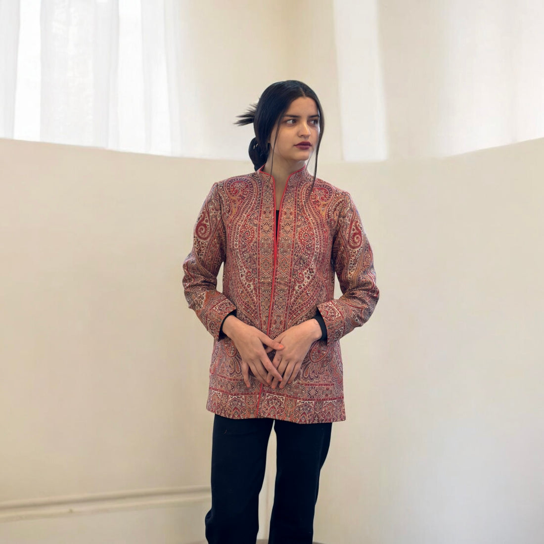 Long Swing Almond Coat