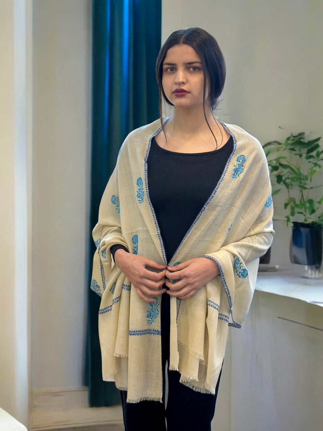 Citrus Glow Buti Dar Pashmina Stole