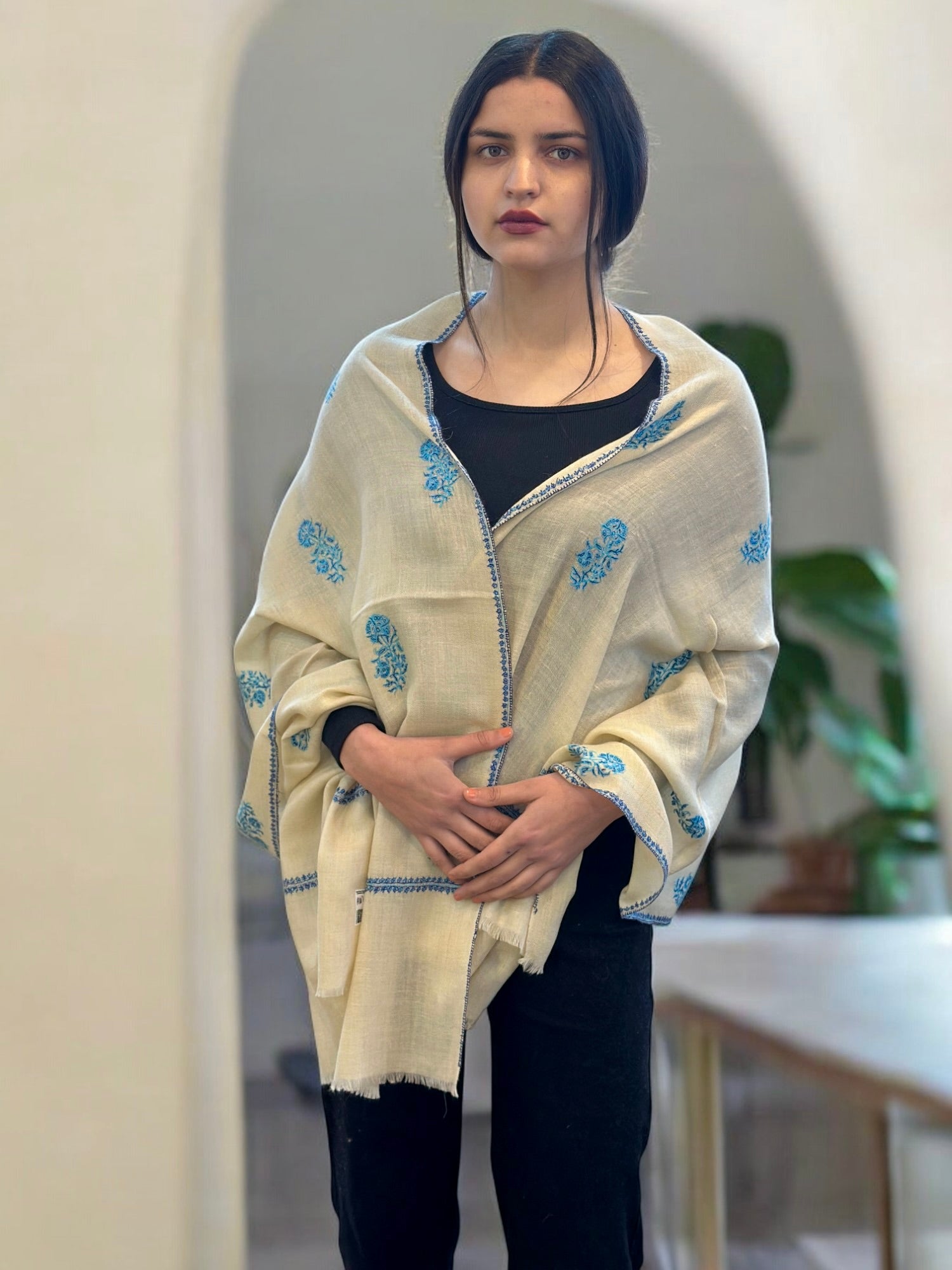 Citrus Glow Buti Dar Pashmina Stole