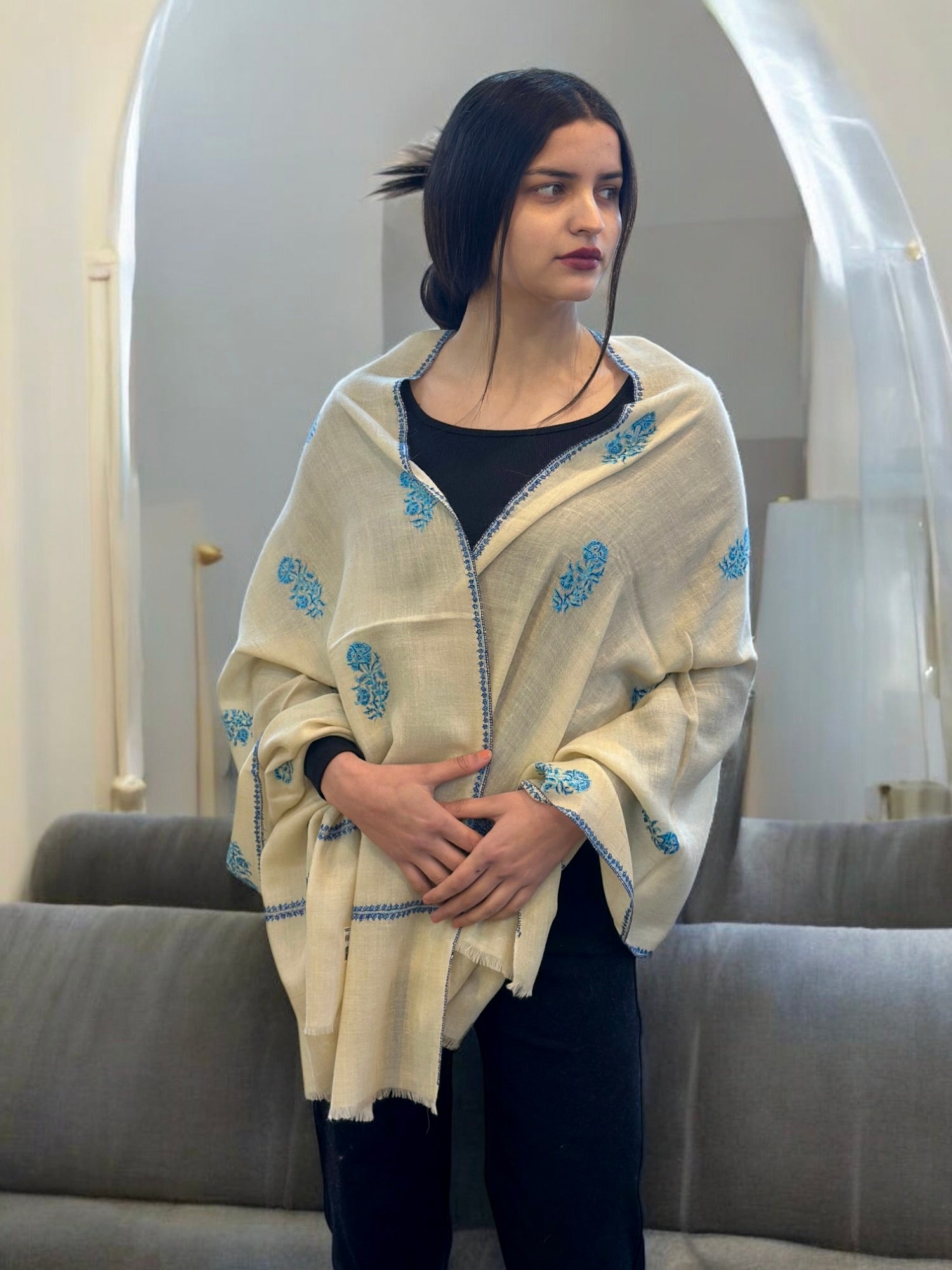 Citrus Glow Buti Dar Pashmina Stole