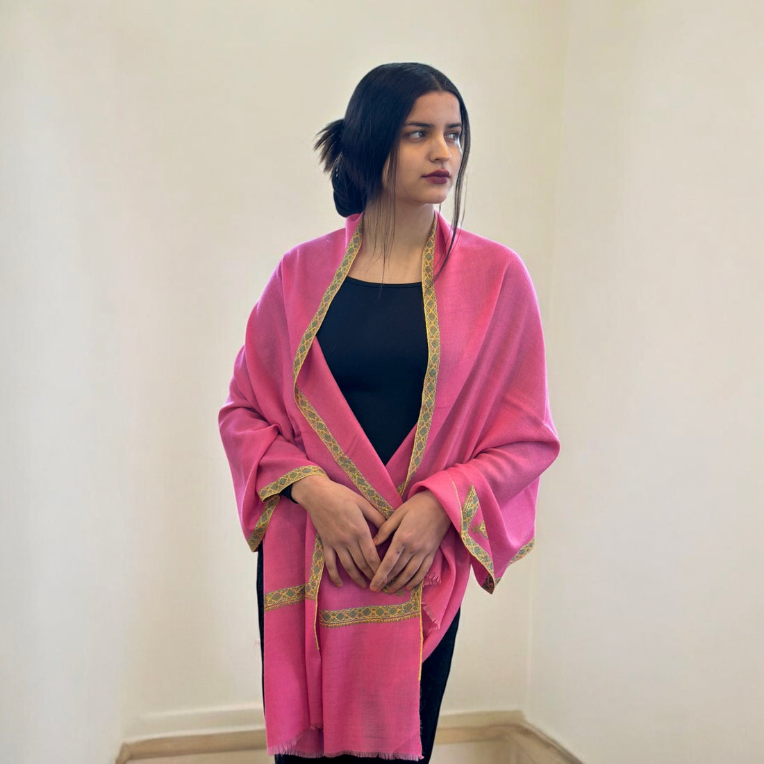 Petal Shower Hashidar Pashmina Stole