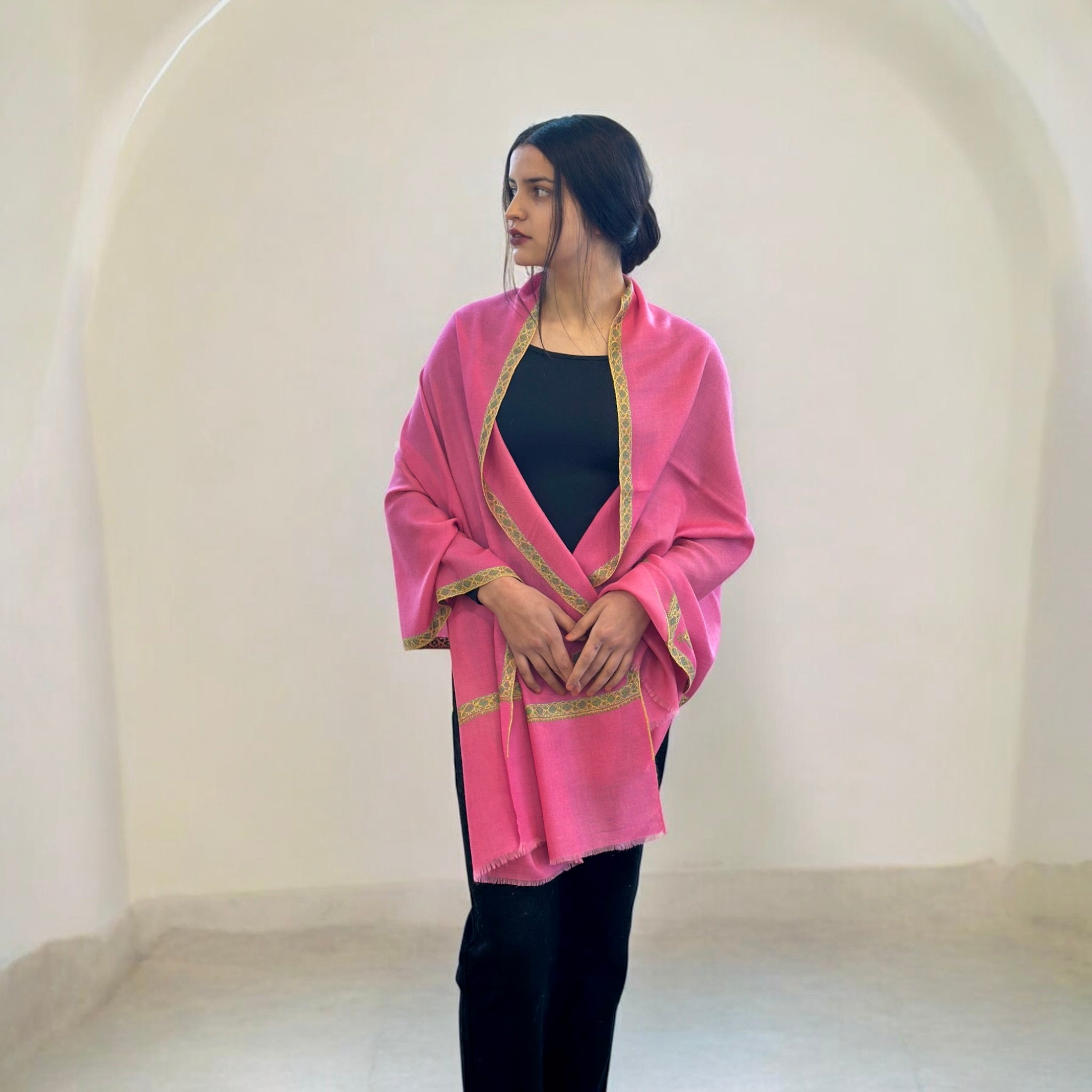 Petal Shower Hashidar Pashmina Stole