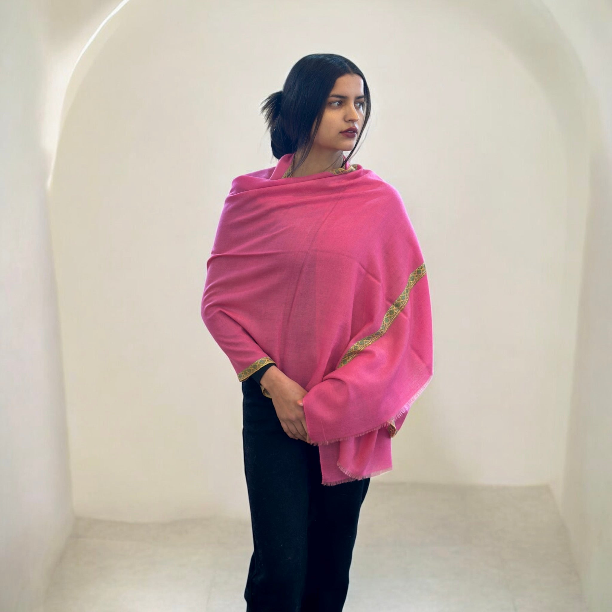 Petal Shower Hashidar Pashmina Stole