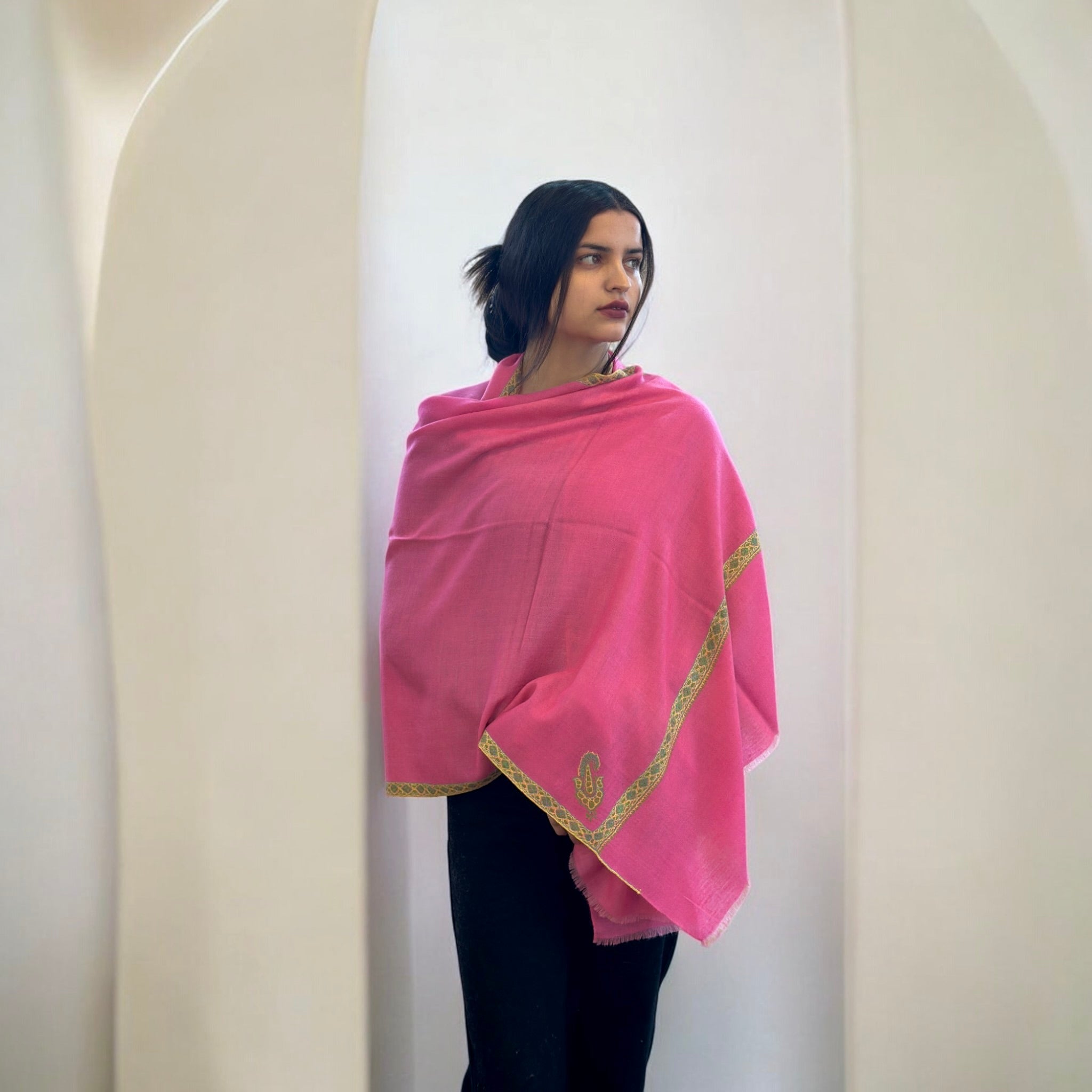 Petal Shower Hashidar Pashmina Stole