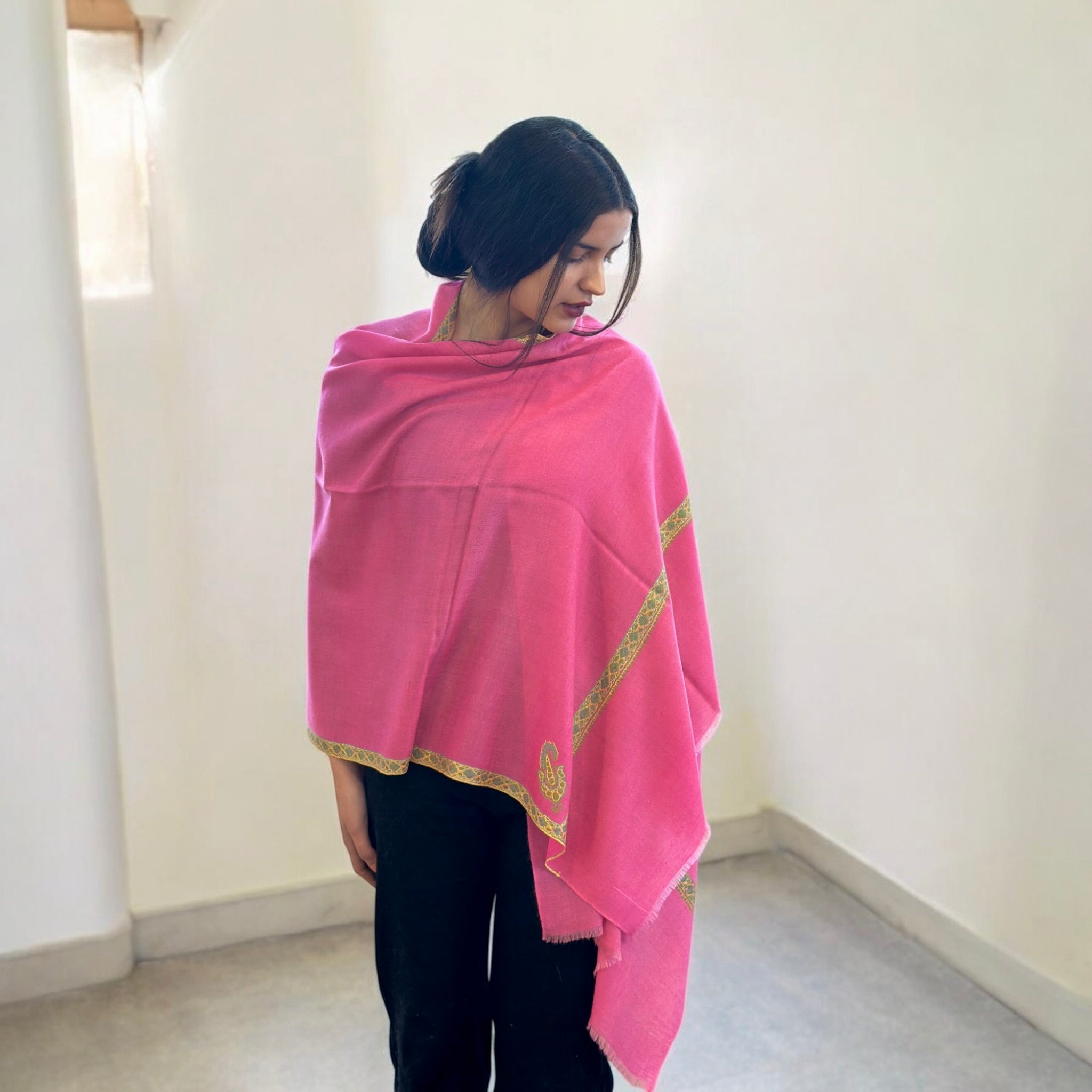 Petal Shower Hashidar Pashmina Stole