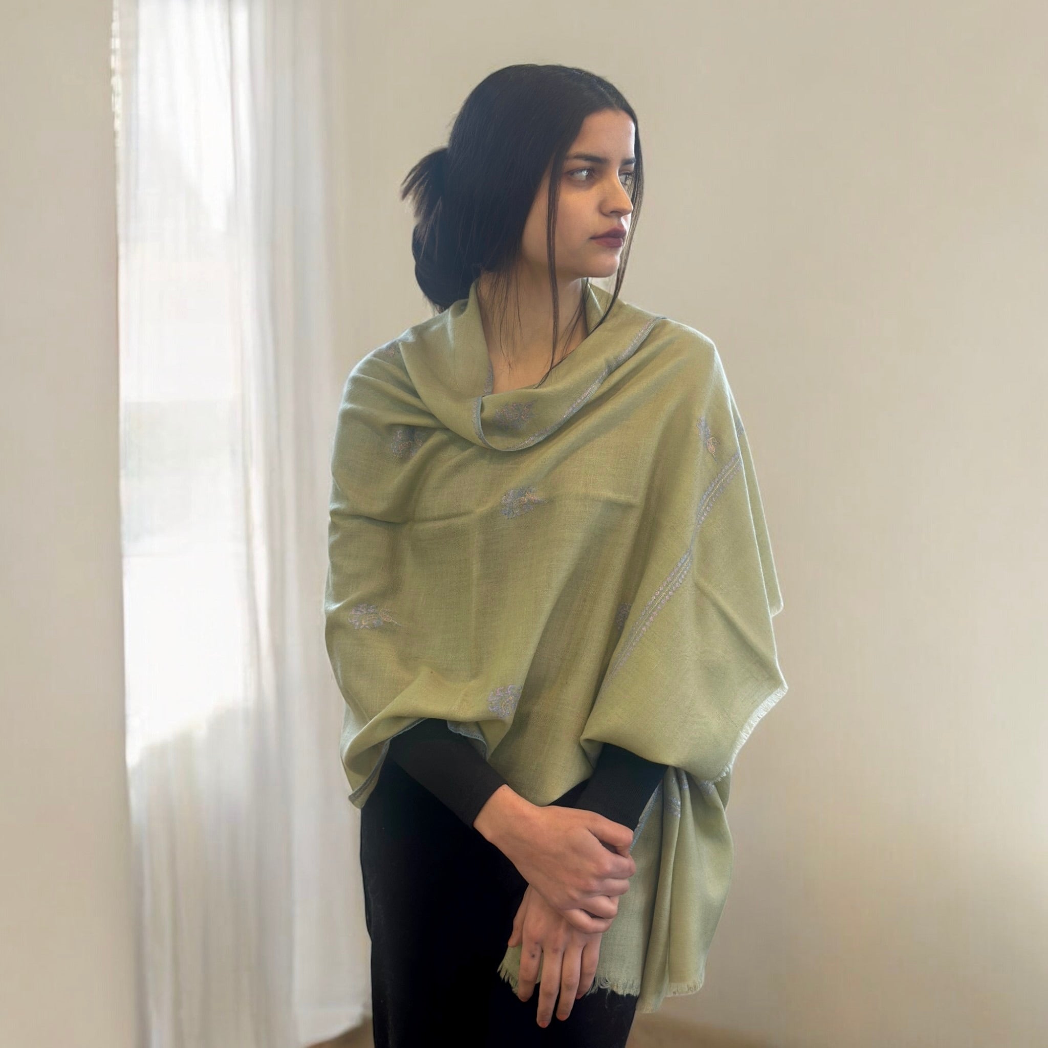 Willow Whisper Buti Dar Pashmina Stole