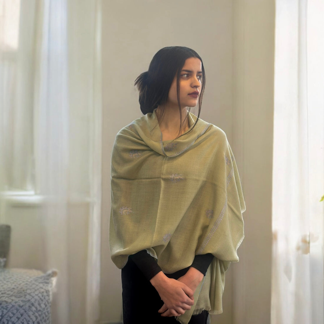 Willow Whisper Buti Dar Pashmina Stole