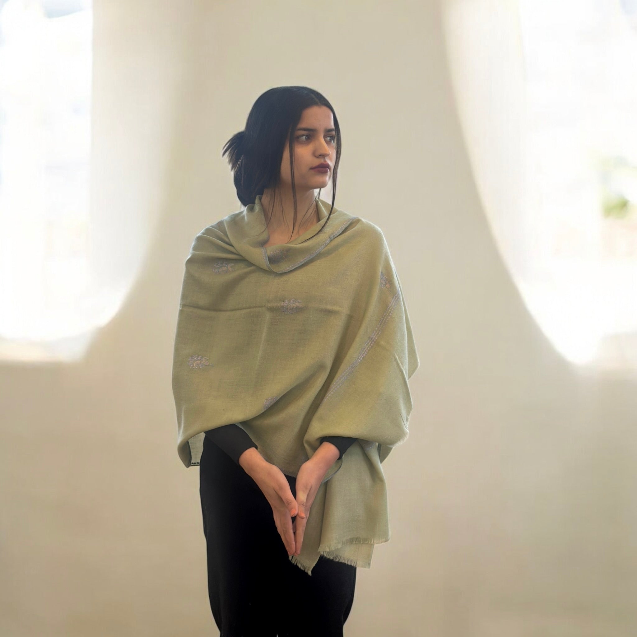 Willow Whisper Buti Dar Pashmina Stole