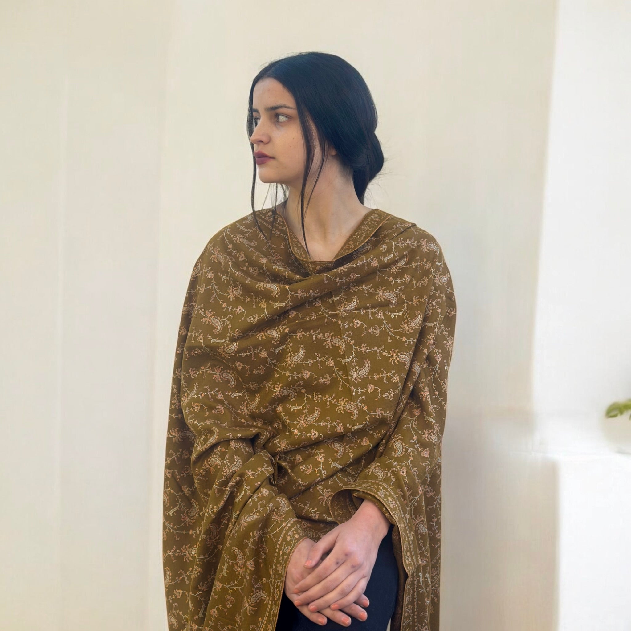 The Mustard Suncatch Jaal Pashmina