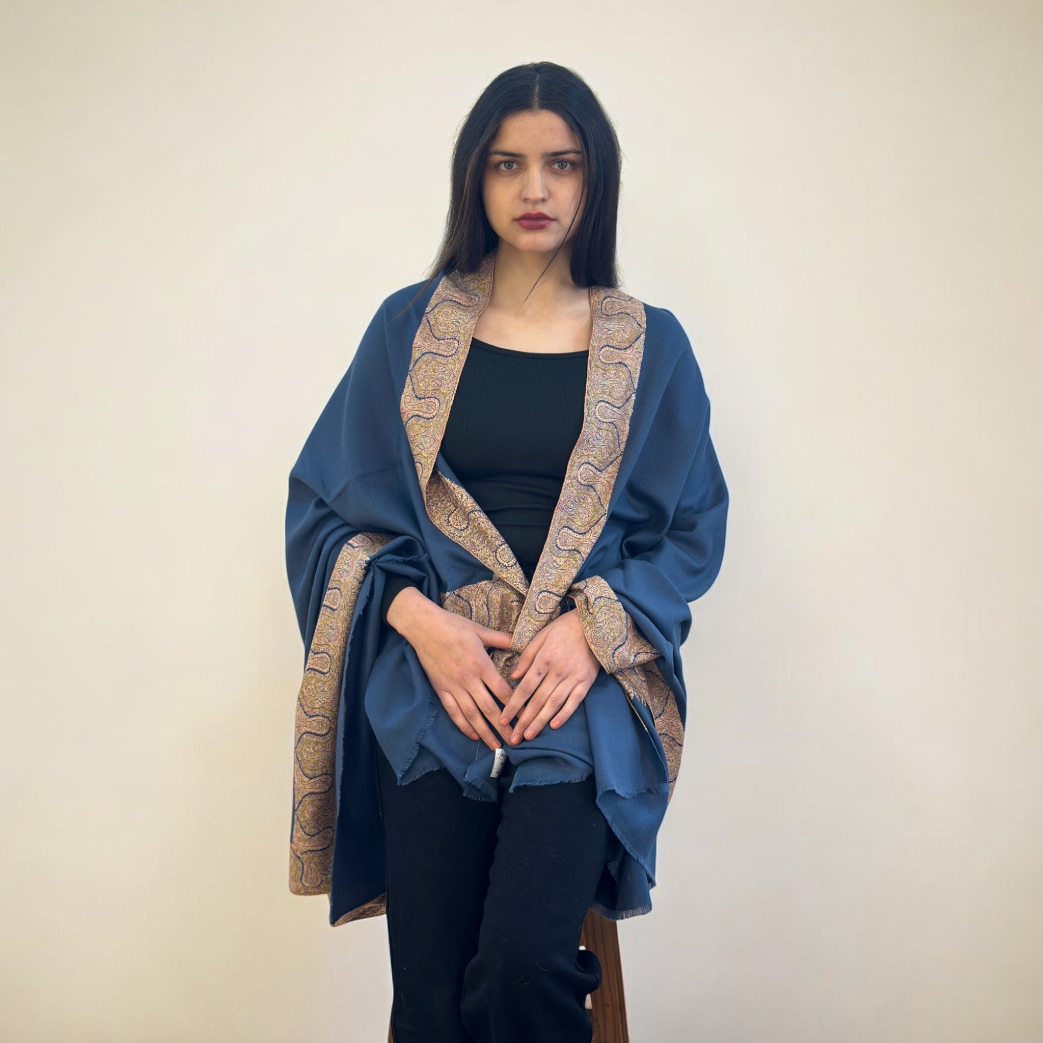 Celestial Blue Pashmina Shawl
