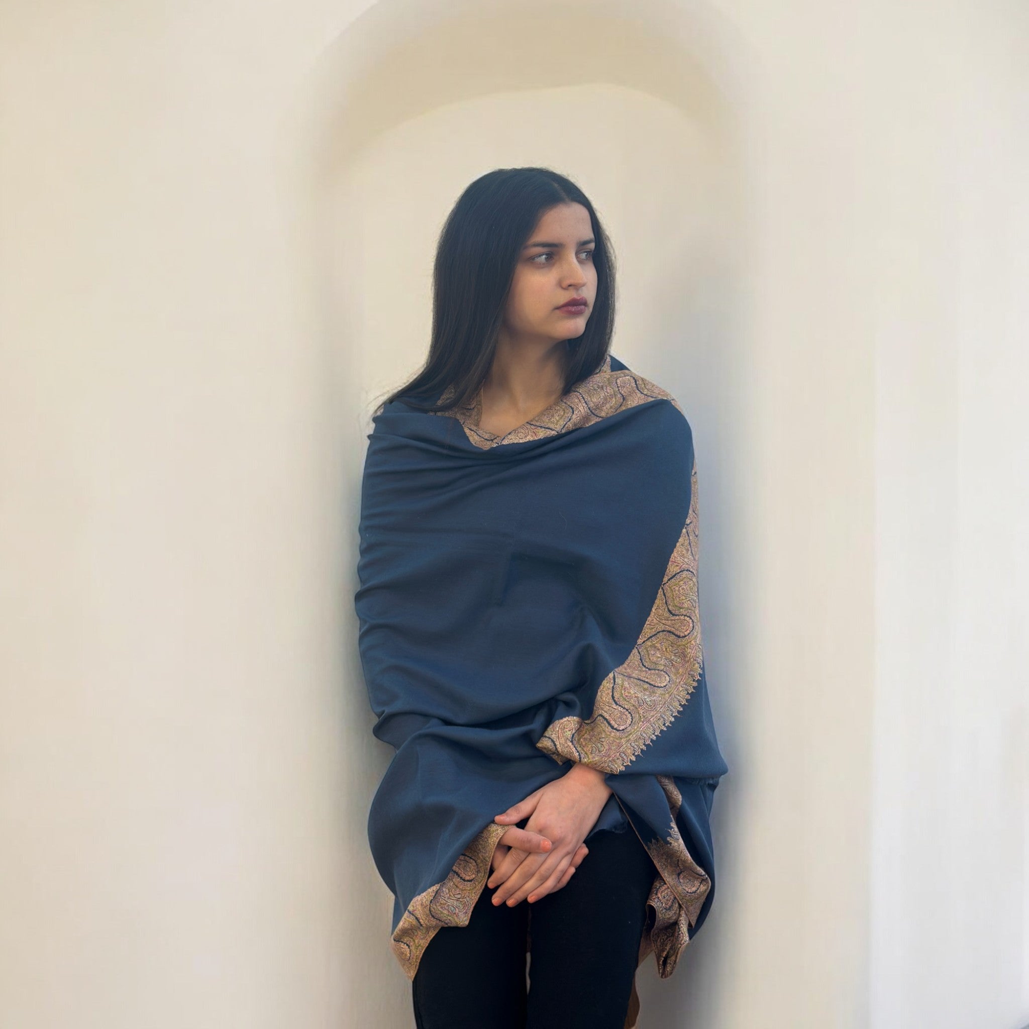 Celestial Blue Pashmina Shawl