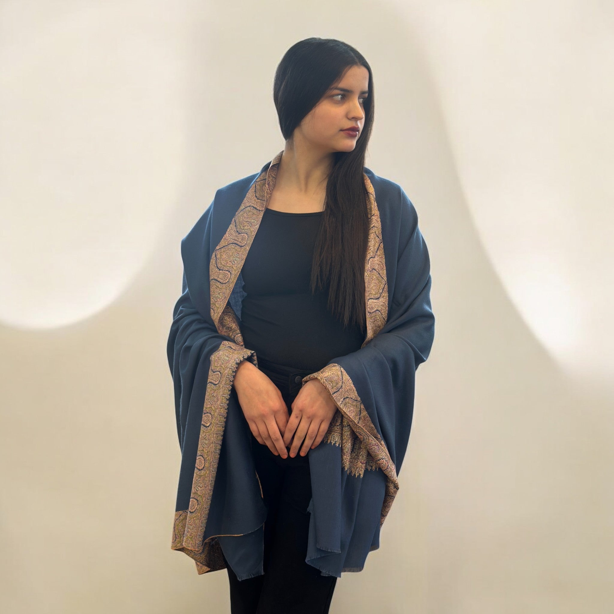 Celestial Blue Pashmina Shawl