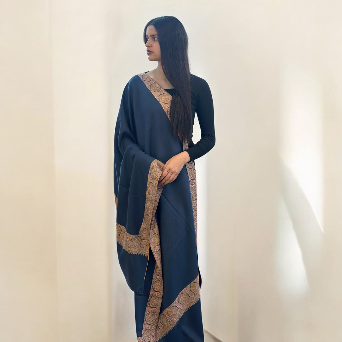 Celestial Blue Pashmina Shawl