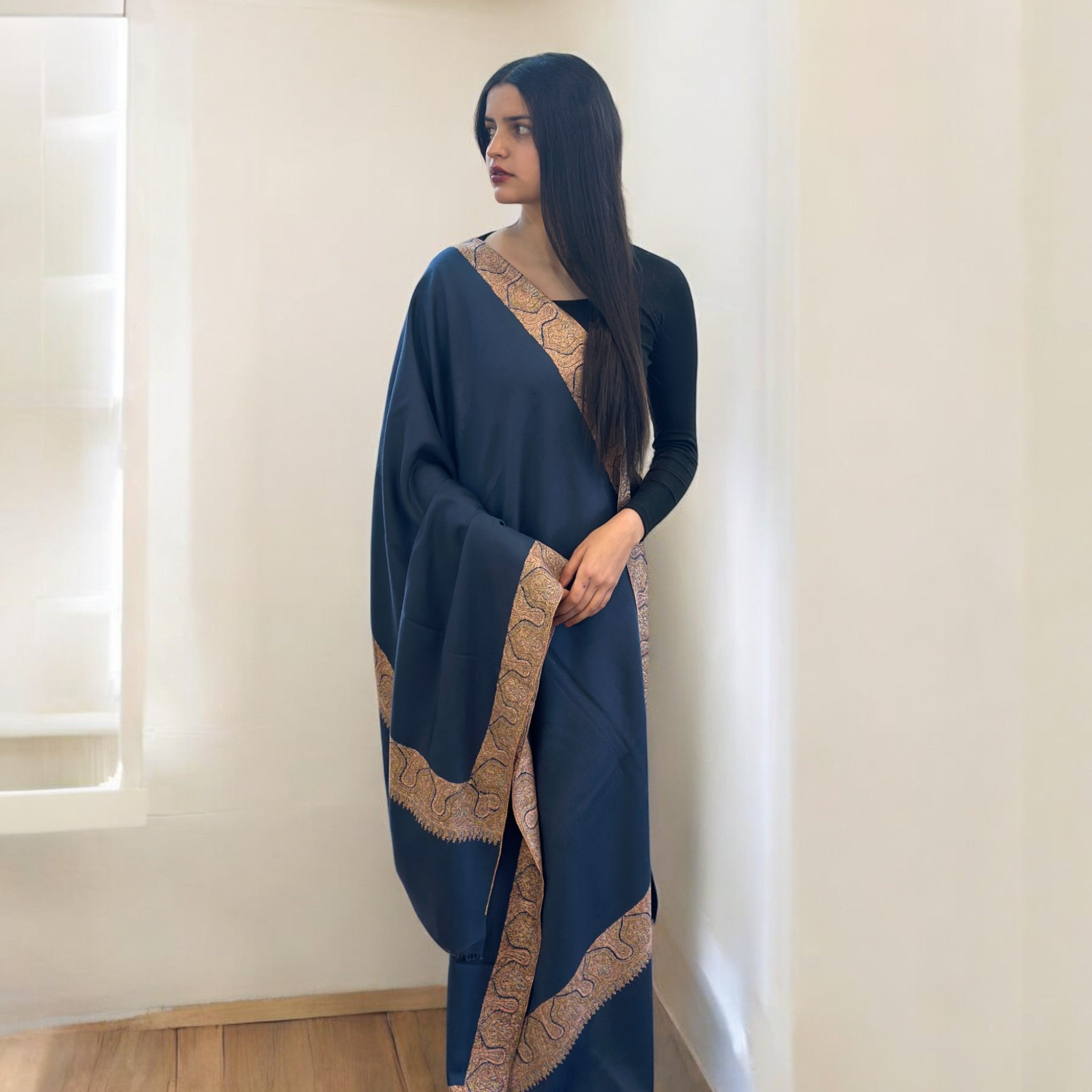 Celestial Blue Pashmina Shawl