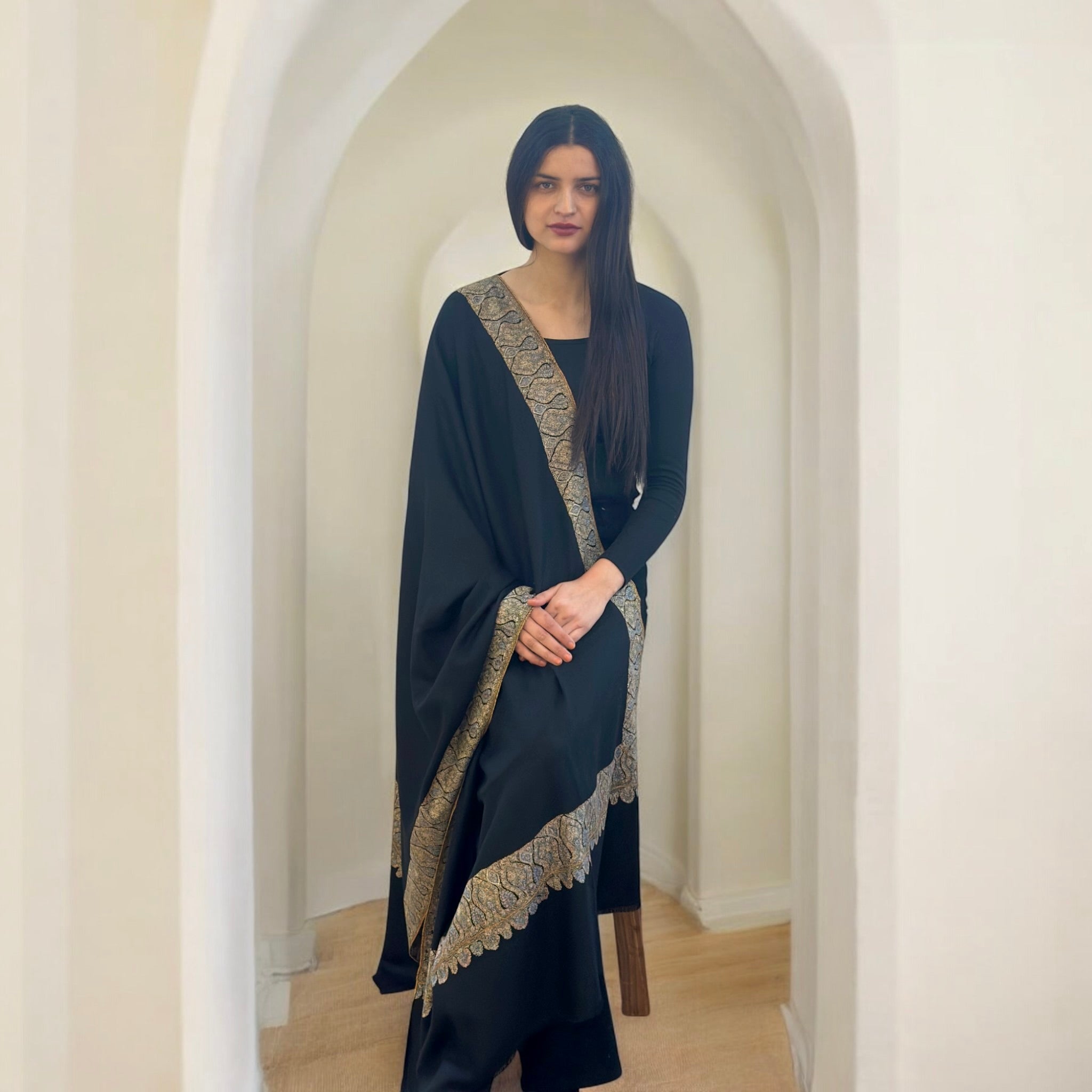 Velvet Night Pashmina Shawl