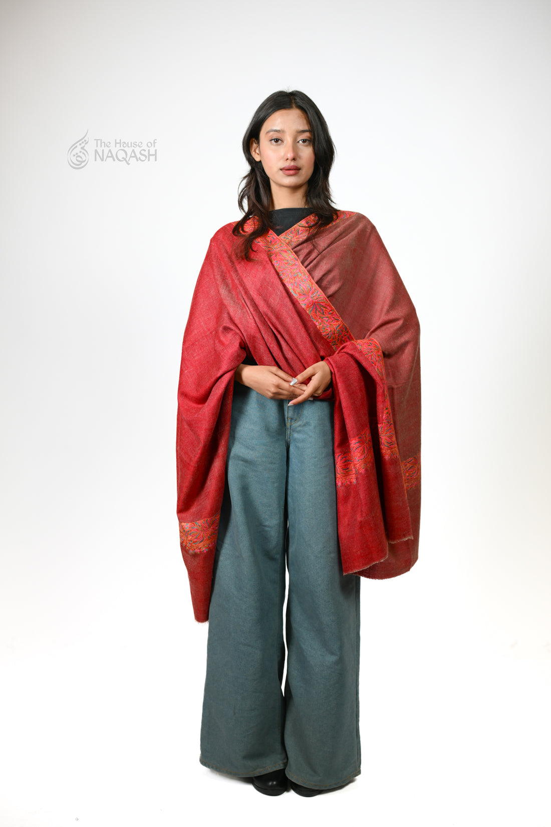 Dual-Design Reversible GI Pashmina Shawl