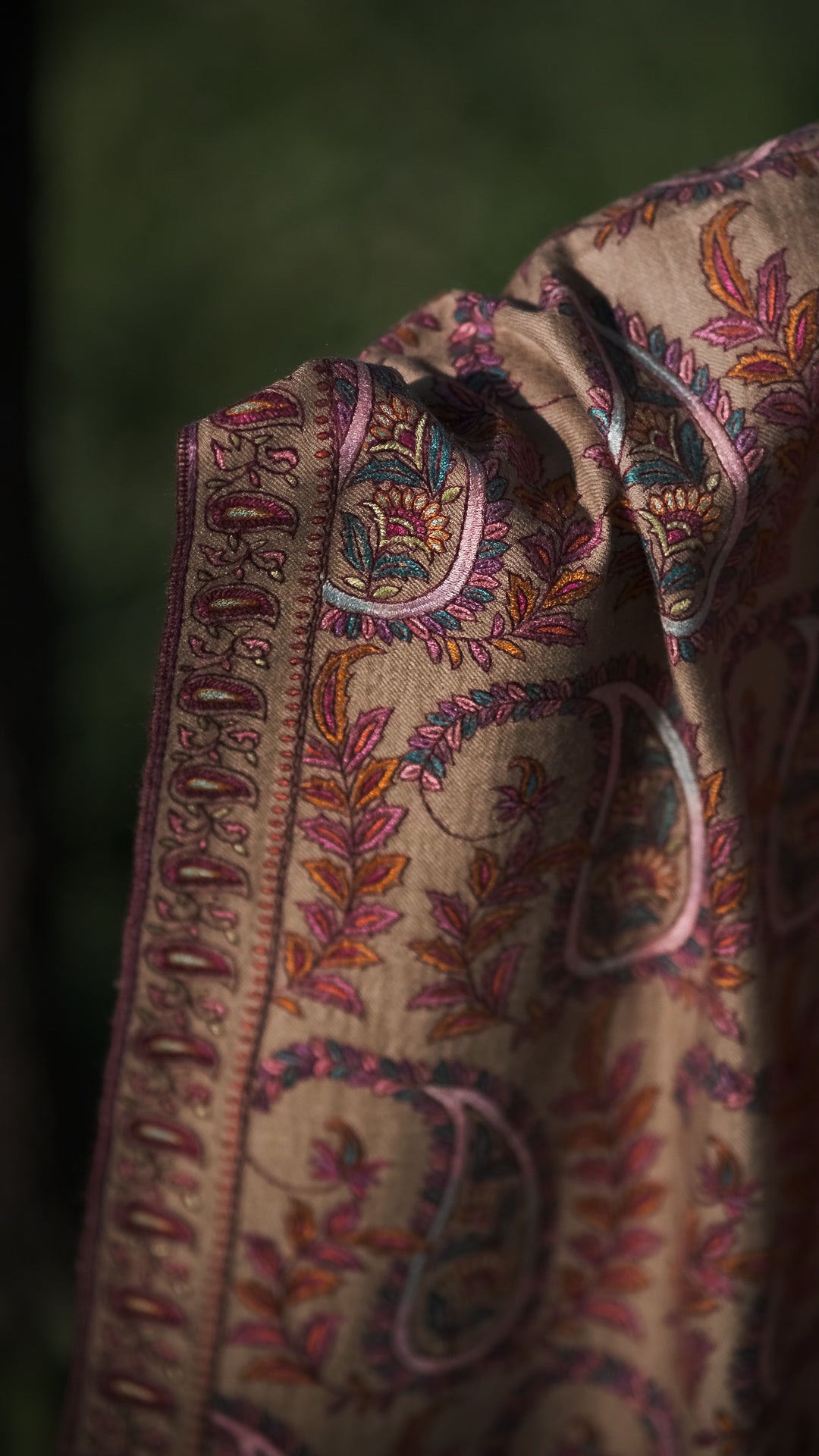 Honeyed Beige Jaaldar GI Pashmina Shawl