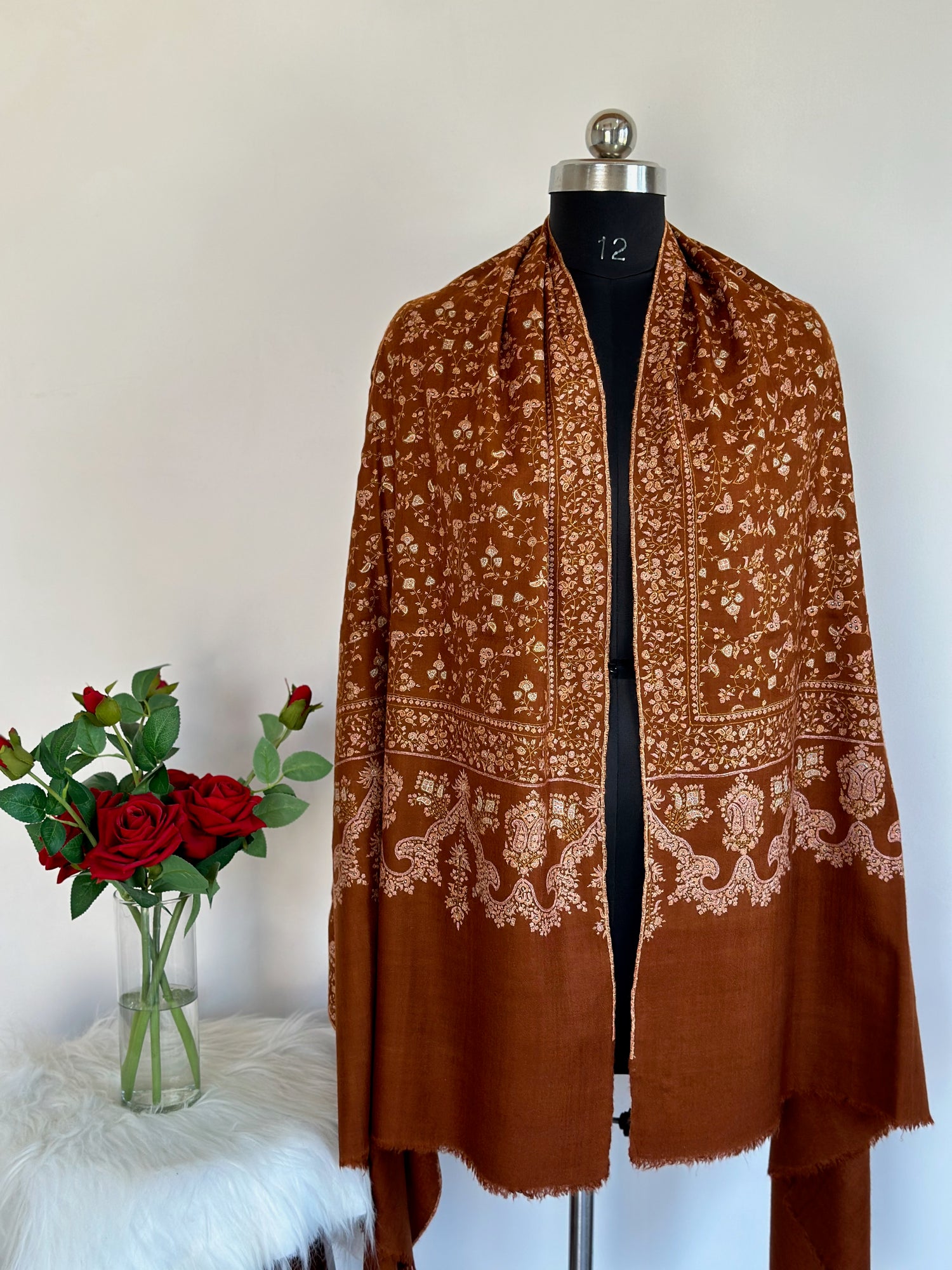 Russet Dusk GI Pashmina Shawl