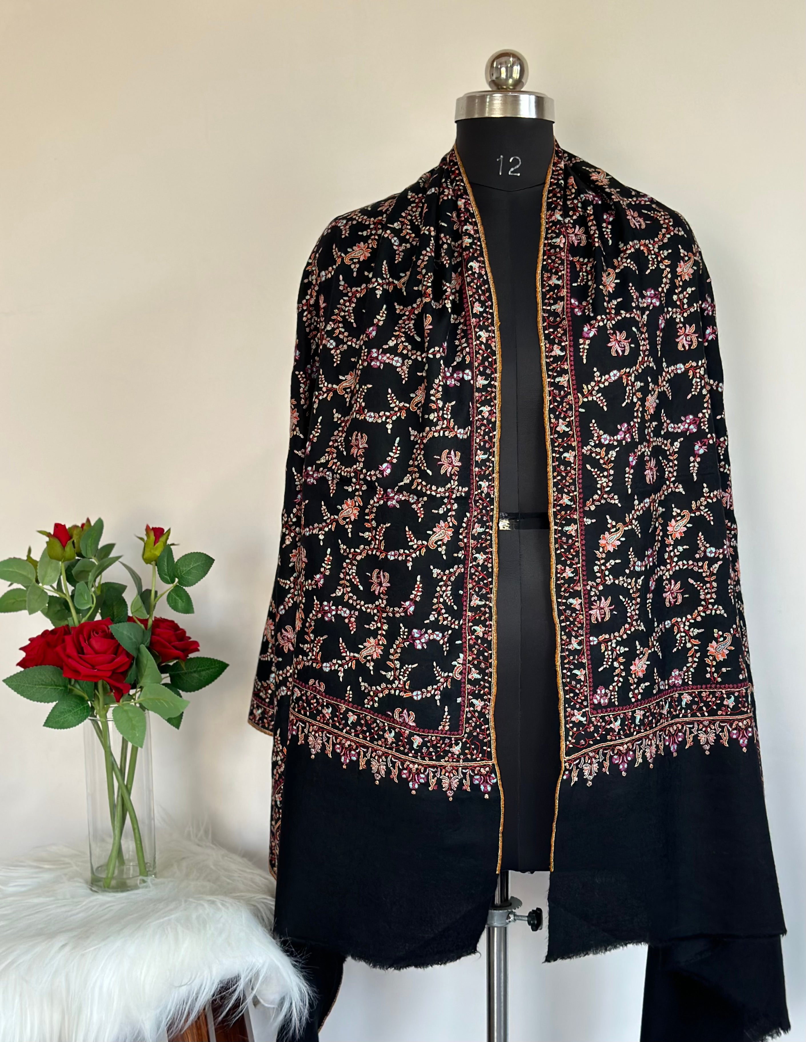 Mystic Black GI Pashmina Shawl