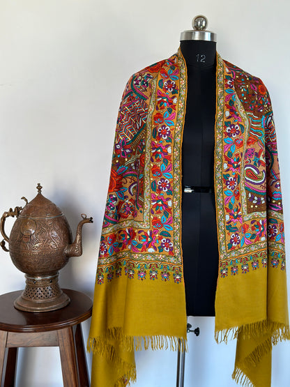 Harvest Gold GI Jamawar Shawl