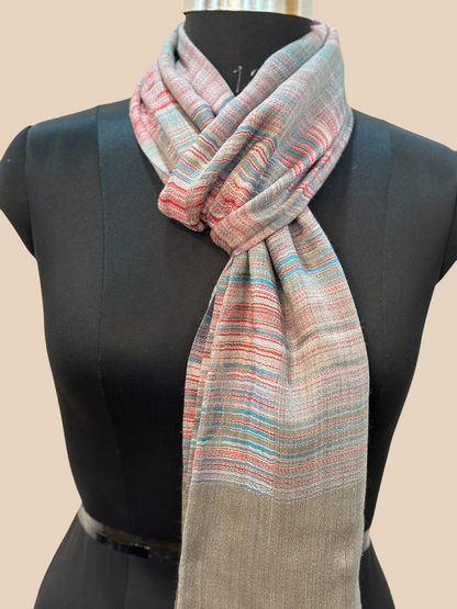 Grey-Based Multi-coloured Stole