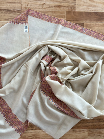 Pearl Latte Veil GI Pashmina Shawl