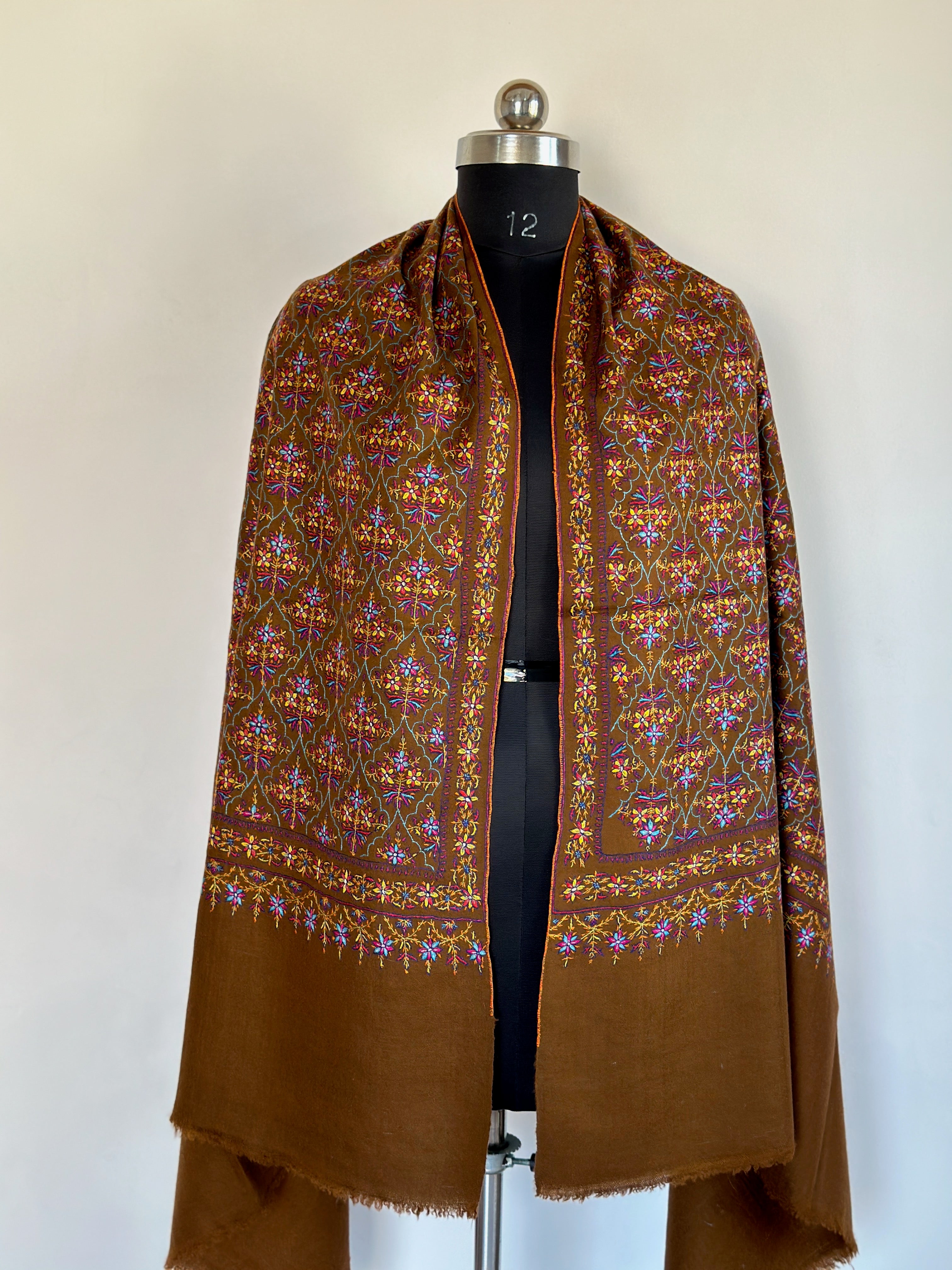 Chestnut Luxury GI Pashmina Shawl