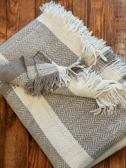 Snowfall Symphony Pashmina Blanket