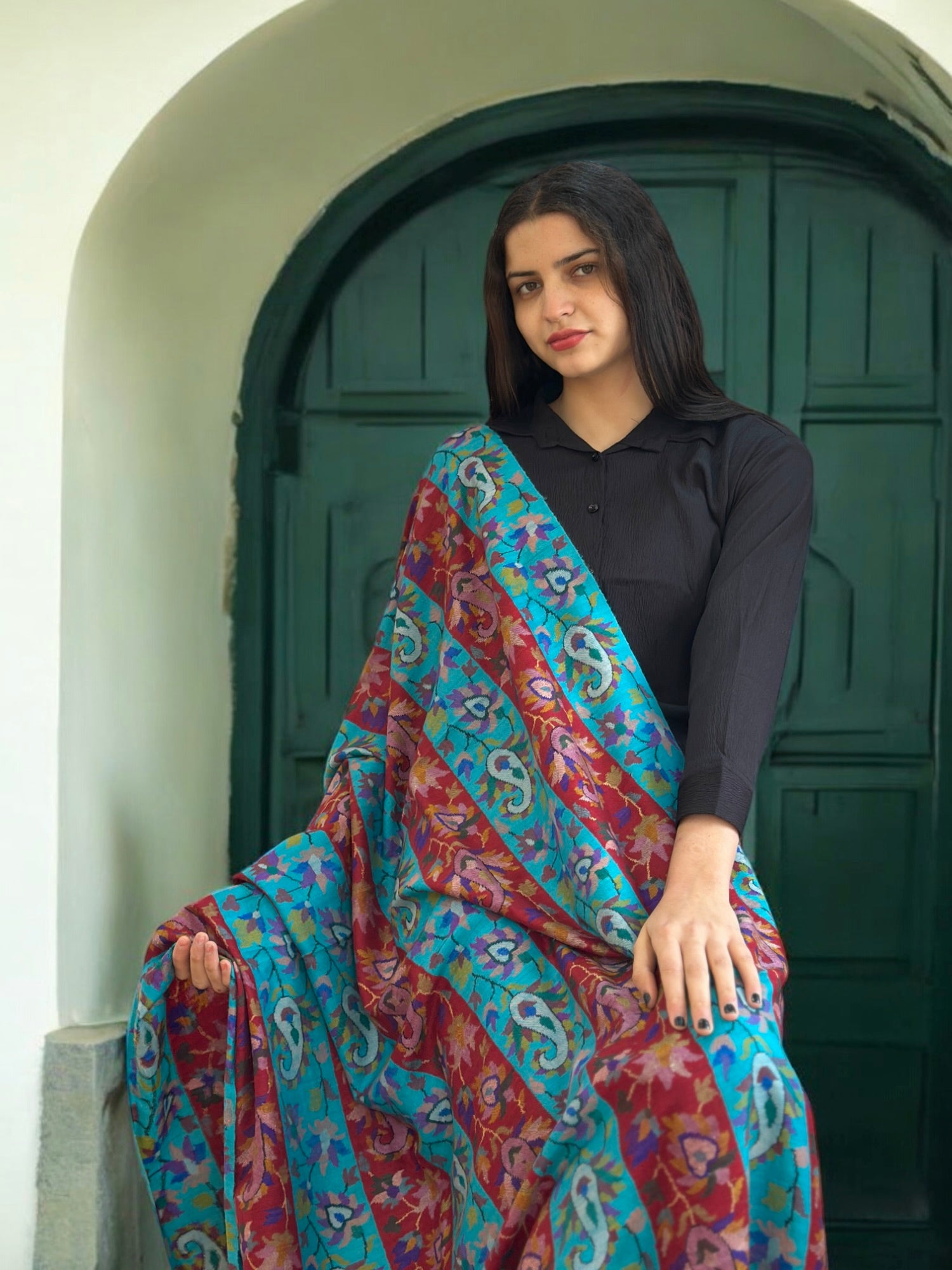 Serenade of Hues Khatrast Shawl