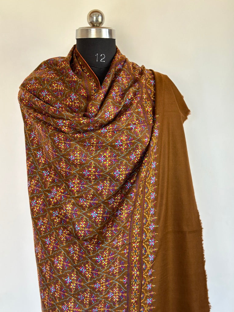 Chestnut Luxury GI Pashmina Shawl