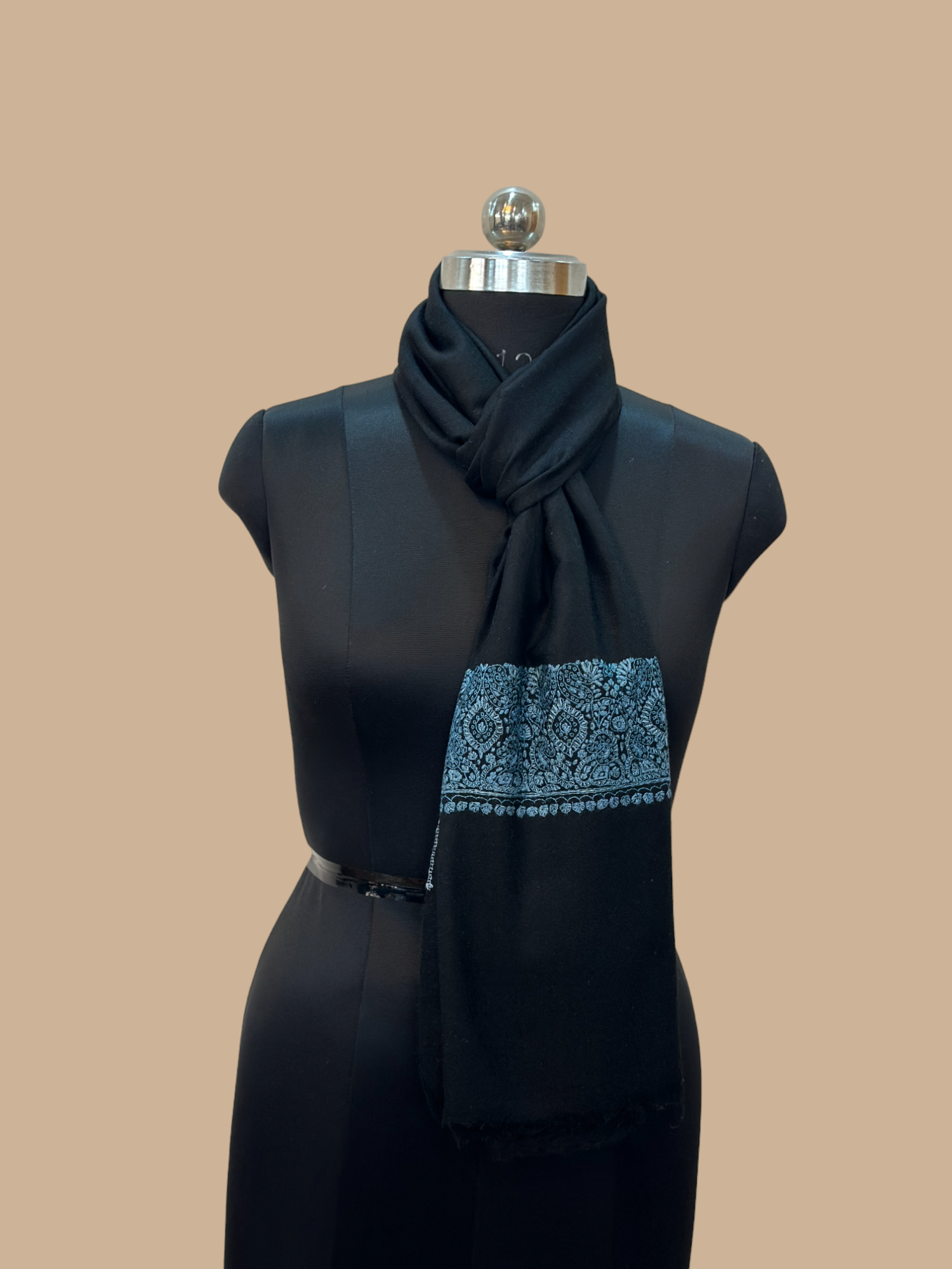 Midnight Paladar Embellished Pashmina Stole