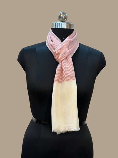 Blush and Snow Scarf