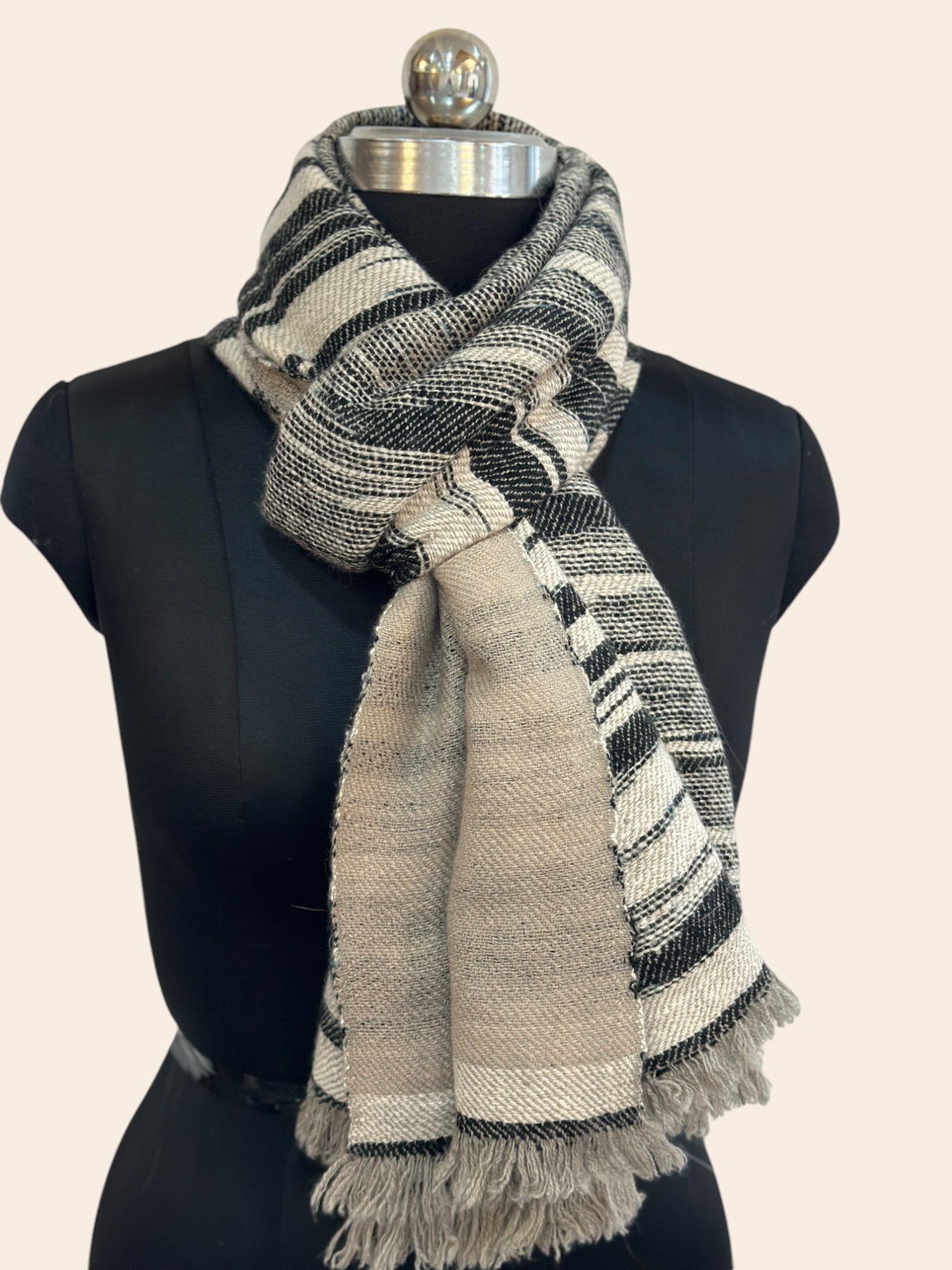 Pashmina Greyscale Fusion Reversible Stole