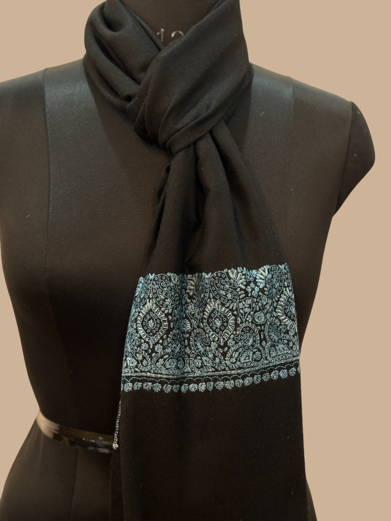 Midnight Paladar Embellished Pashmina Stole