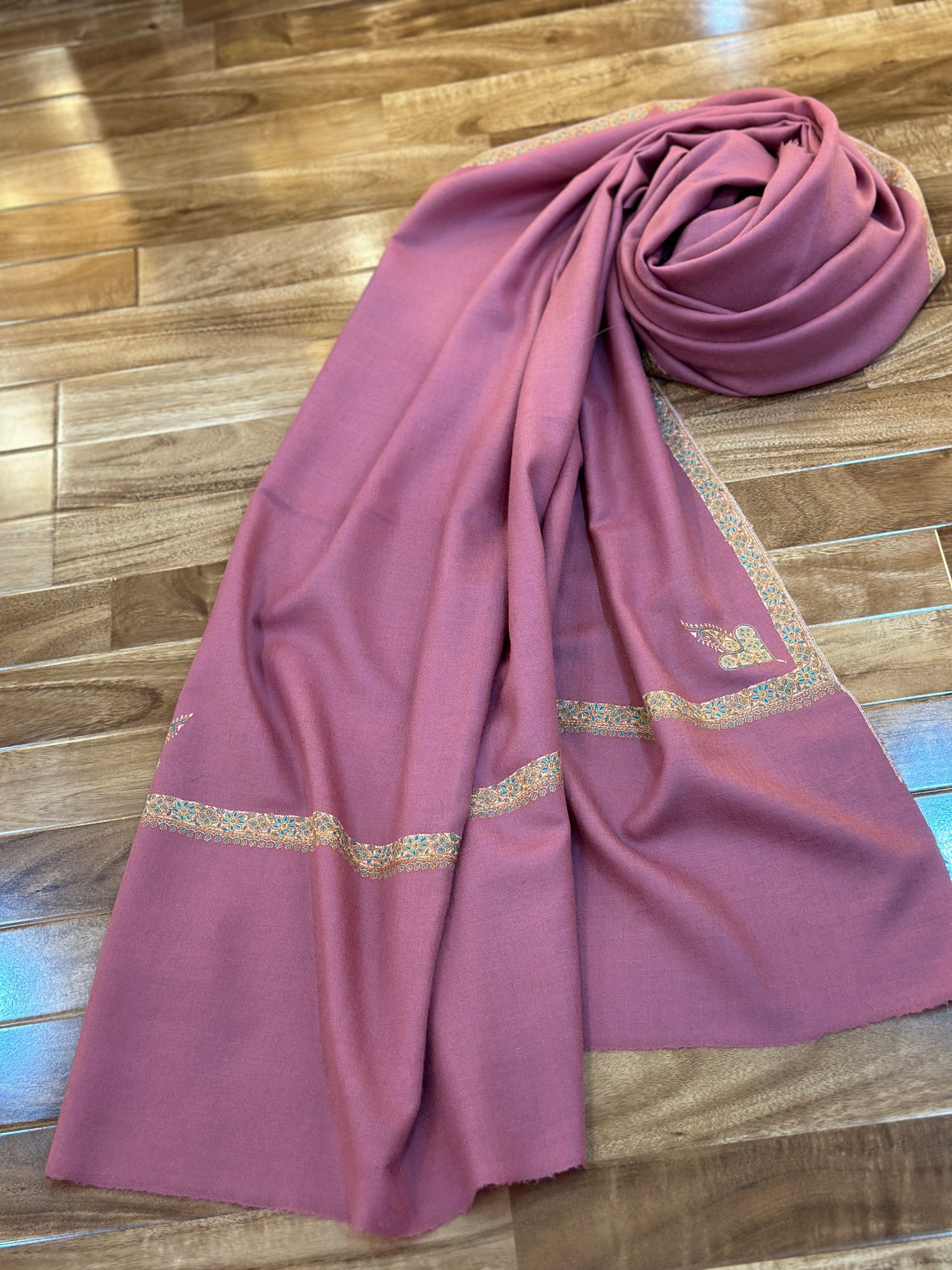 Soft Rose Hashidar GI Pashmina Shawl