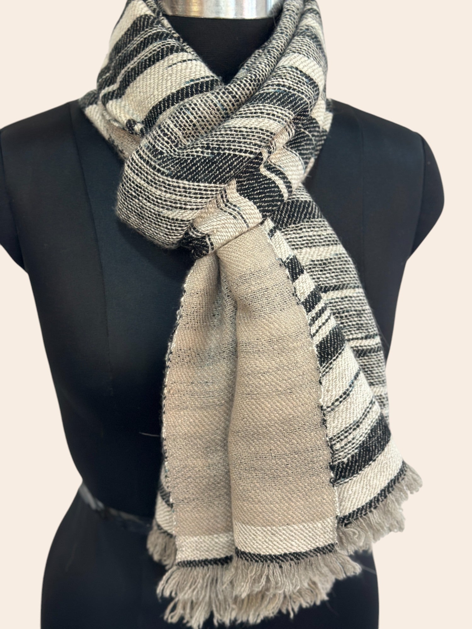 Pashmina Greyscale Fusion Reversible Stole