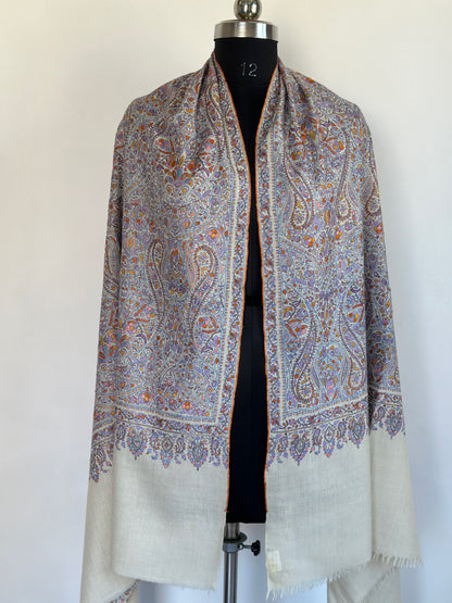 Threaded Grandeur GI Pashmina Jamawar Shawl