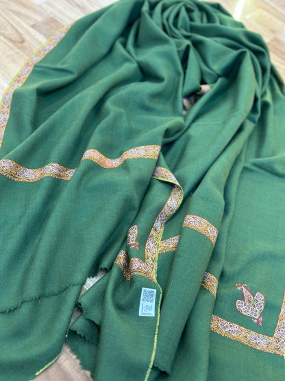 Green Envy Hashidaar GI Pashmina Shawl