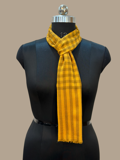 Mustard Checkmate Scarf